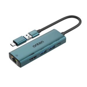 Adaptador USB-A y C 5 en 1 OTN-US125 Hub Lector SD