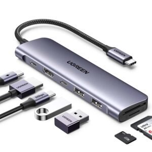 Hub USB - C Ugreen CM195 7 en 1 Gigabit HDMI 4K PD 100W