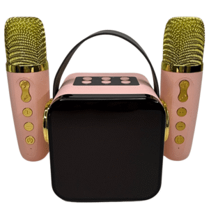 Parlante Karaoke Inalámbrico con 2 Micrófonos Pantalla LED