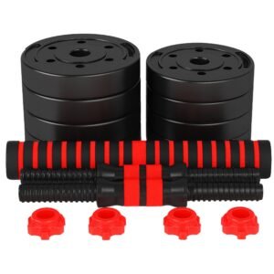 Set de Pesas 15 Kg 3 en 1 Mancuernas Convertibles a Barra
